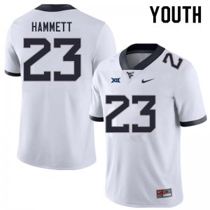 Youth West Virginia Mountaineers NCAA #23 Ja'Corey Hammett White Authentic Nike Stitched College Football Jersey SD15J60GU